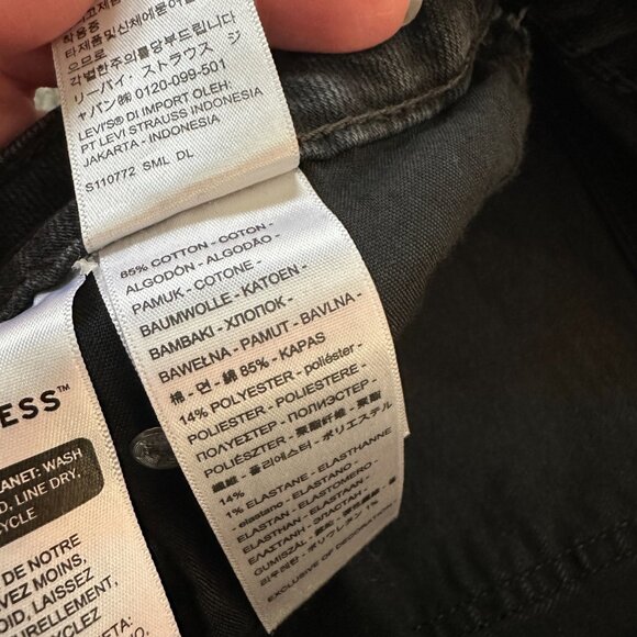 Levi's Superlow Boot Cut Jeans Black Women's size 27 4 - Picture 4 of 8